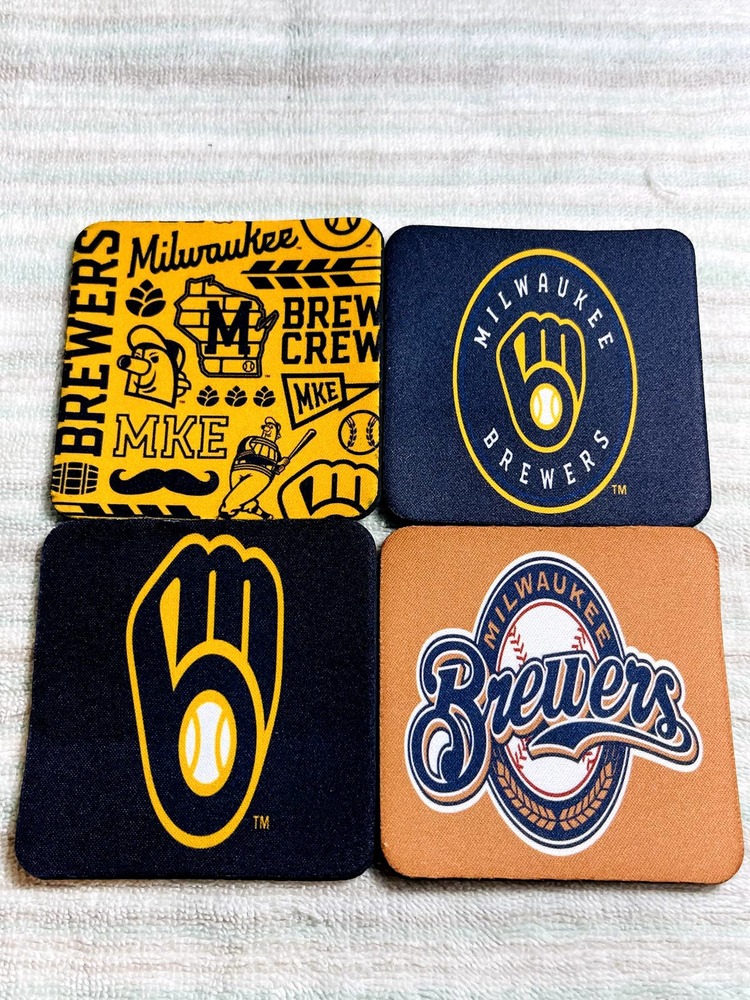 Brand New Milwaukee Brewers Coasters 3.5x3.5 in (pack of 4)